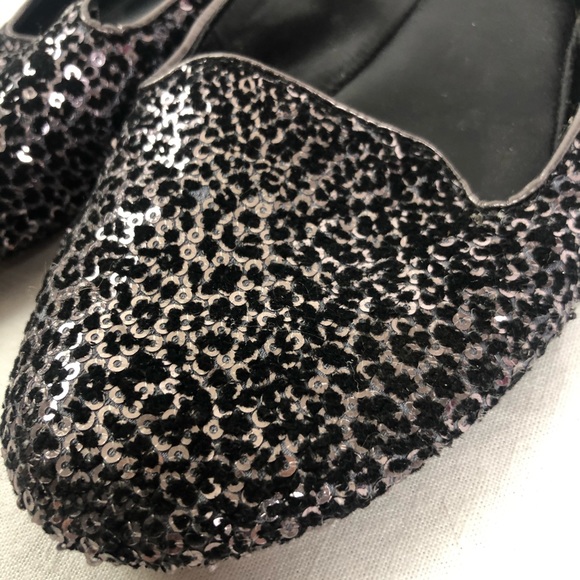 Sequin Nine West Flats Black Women’s size 6.5 - Picture 3 of 8